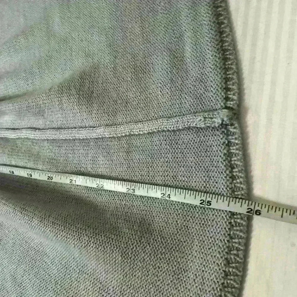 NWT Nine West city lights concrete gray silver open front knit cardigan size XL - Picture 3 of 5